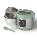 Heritage Digital Programmable Rice & Grain Cooker with 13 Pre-Set Cooking Functions, Includes Steamer, 16-Cups