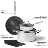 Heritage The Rock Hybrid Clad Ceramic Cookset, 7-pc