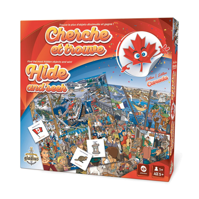 Hide and Seek Family Board Game, Canada-Edition, Bilingual, Ages 5+ Y8