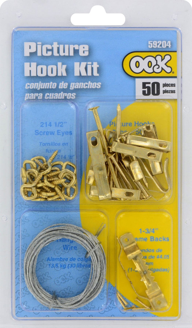 Hillman Picture Hanging Kit with Sawtooth Hangers and Screws, 50-pc O0