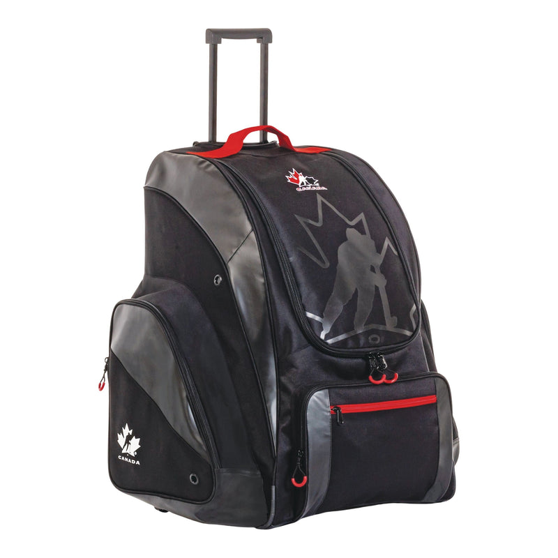 Hockey Canada Backpack Hockey Bag, Wheeled, Youth/Junior, Black, 26-in C2