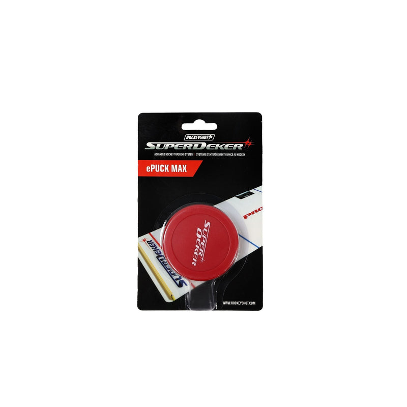 HockeyShot SuperDeker ePuck Max for Weighted Training, Red, 7.5-oz C8