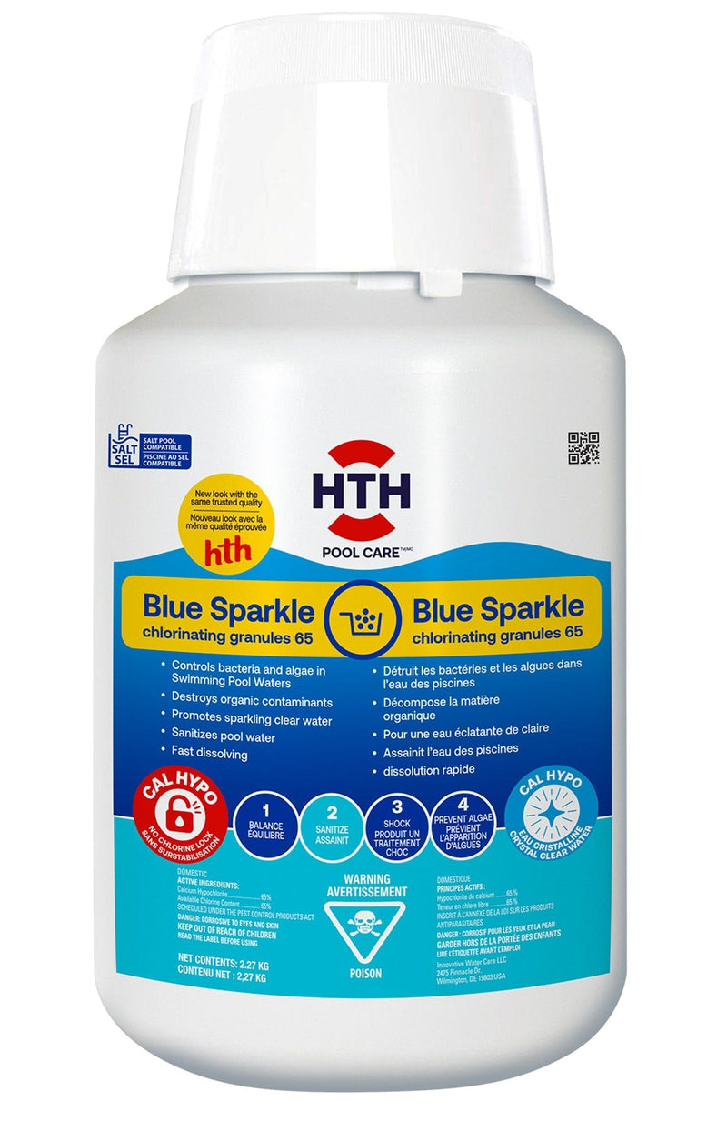 HTH Blue Sparkle 65%, Granular Pool Chlorine, 2.27-kg E9
