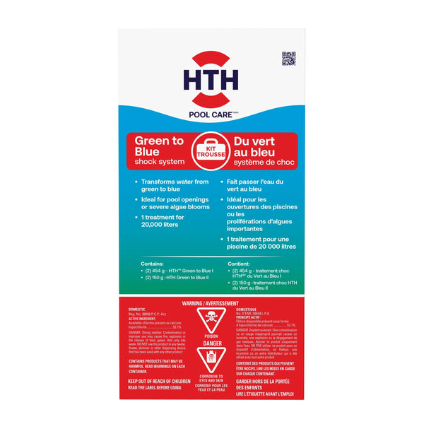 HTH Green to Blue Pool Shock System for Swimming Pools R5