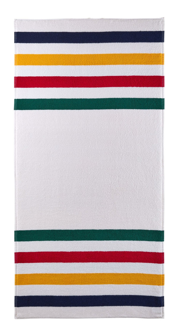 Hudson’s Bay Stripes Beach Towel, Classic Horizontal, Multi-Coloured, 70-in x 40-in J3