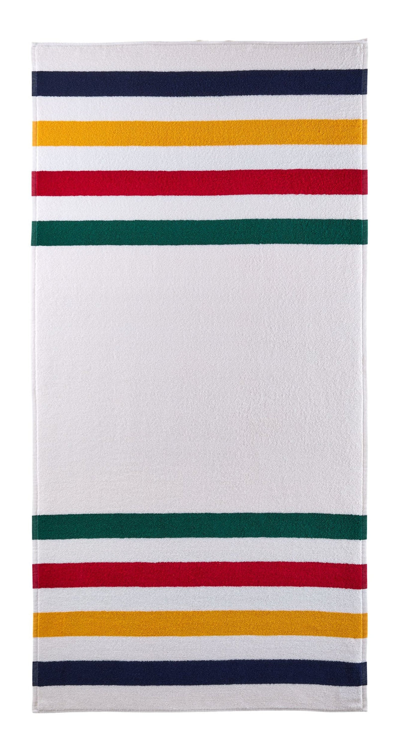 Hudson’s Bay Stripes Beach Towel, Classic Horizontal, Multi-Coloured, 70-in x 40-in J3