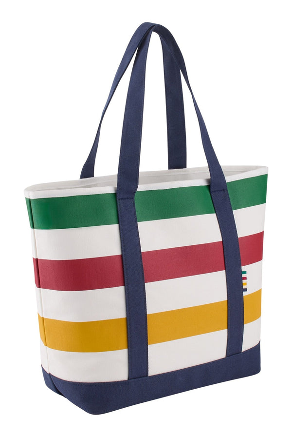 Hudson's Bay Stripes Signature Canvas Tote Bag, 7.5-in, Navy Q1