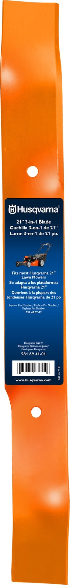 Husqvarna 3-in-1 Lawn Mower Replacement Blade, 21-in Y9