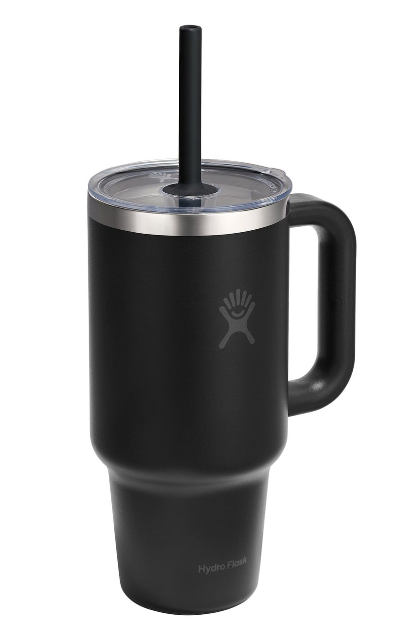 Hydro Flask Stainless Steel Insulated Travel Tumbler Cup with Clear Straw Lid & Handle, Various Colours, 32-oz M3
