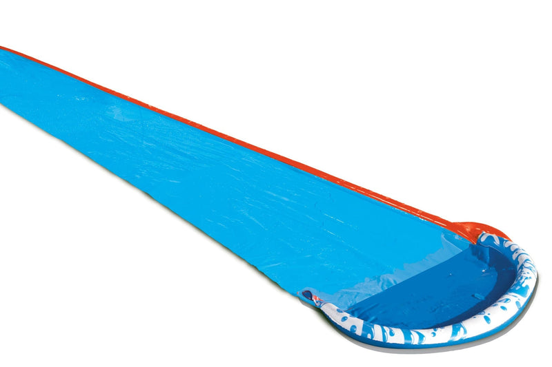 Inflatable Soak N' Splash Water Slide Slip & Slide with Sprinkler, Blue, 16-ft, Ages 5+, for Beach/Pool Fun Activities L0