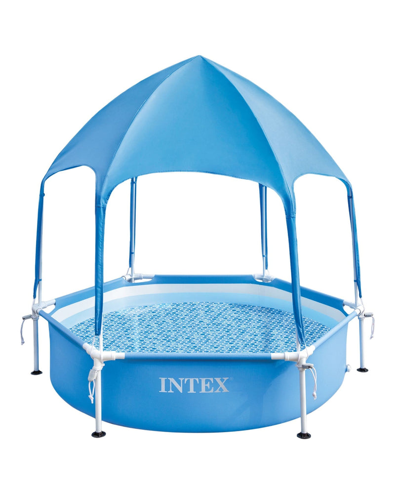 Intex 6-ft x 15-in Canopy Metal Frame Wading Pool L4