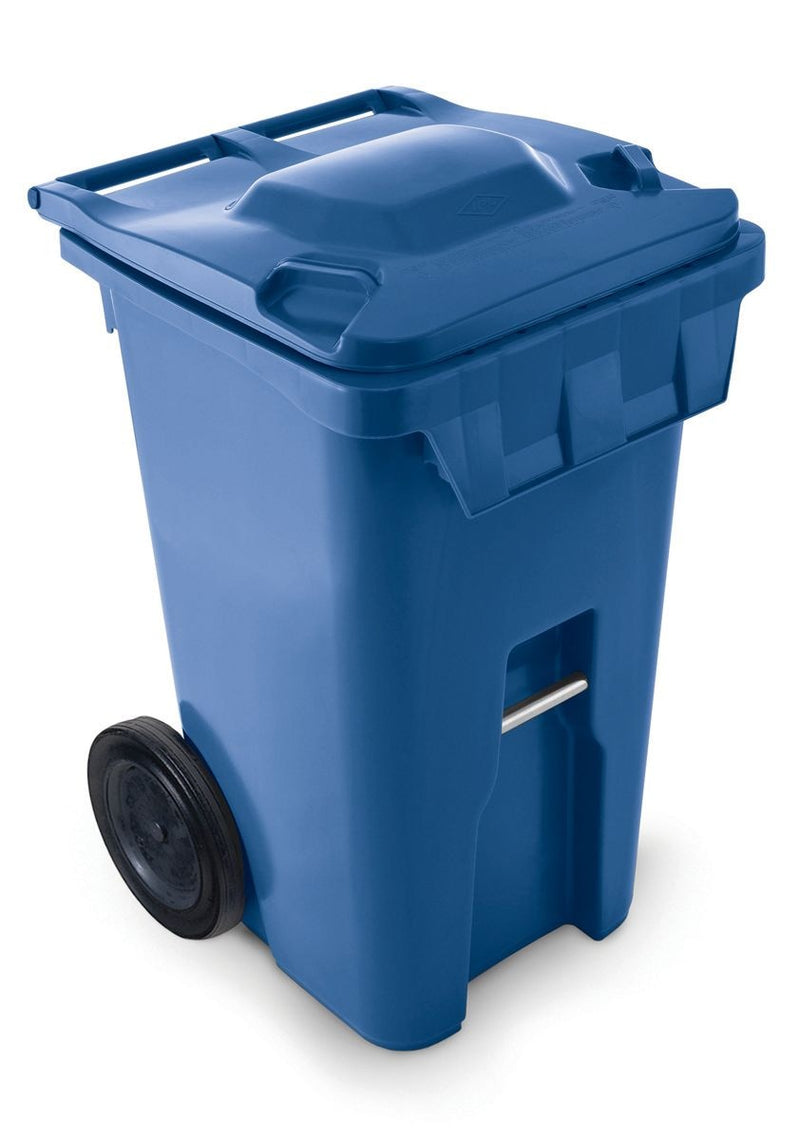 IPL Mastercart Plastic Rectangular 8-in Wheeled Compost Bin/Recycling Bin/Garbage Can, Assorted Colours, 240-L T0