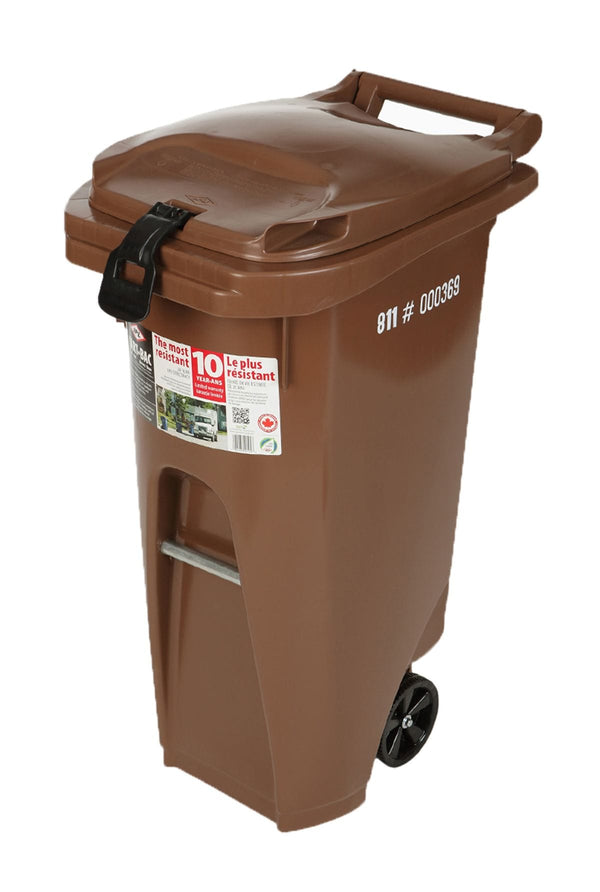 IPL Mastercart Plastic Rectangular Wheeled Compost Bin/Garbage Can with Lock, Assorted Colours, 79.5-L A4