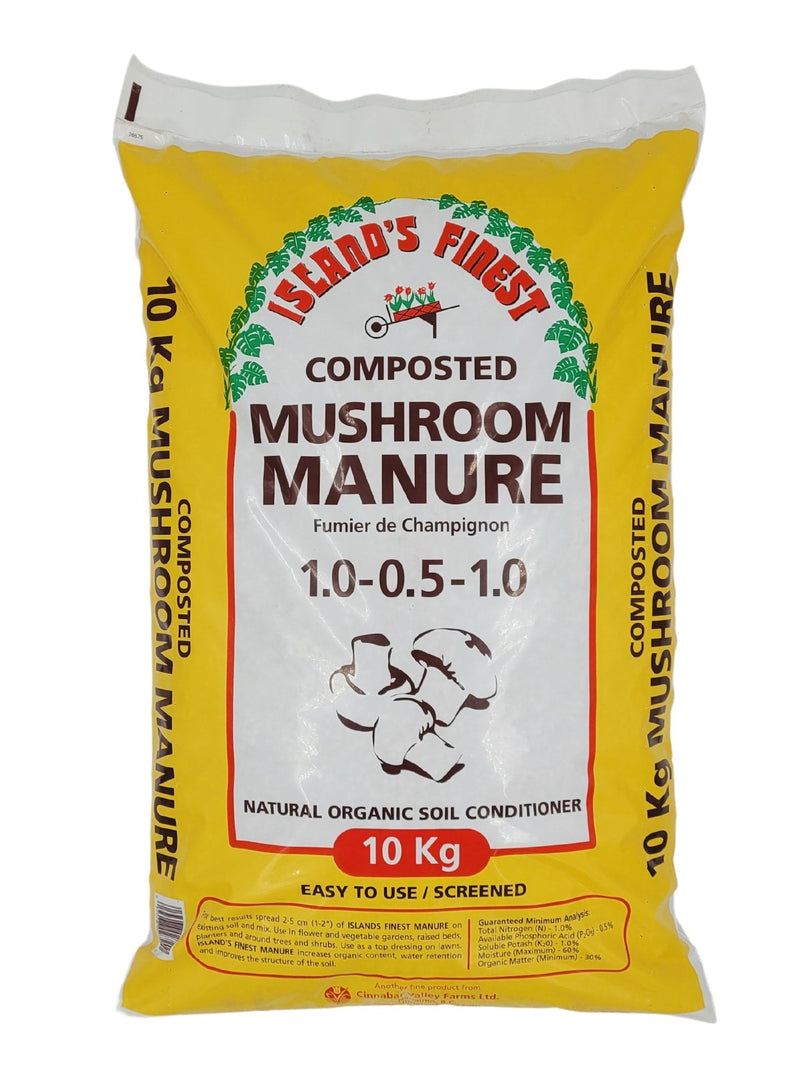 Island's Finest Composted Mushroom Manure, Natural Organic Soil Conditioner, 10-kg U2
