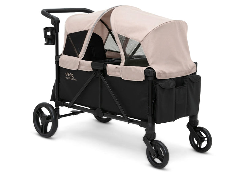 Jeep Evolve Stroller Wagon by Delta Children, Black/Tan I5