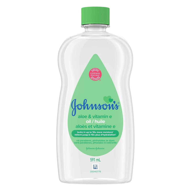 Johnson's Aloe and Vitamin E Baby Oil, 591-mL T0