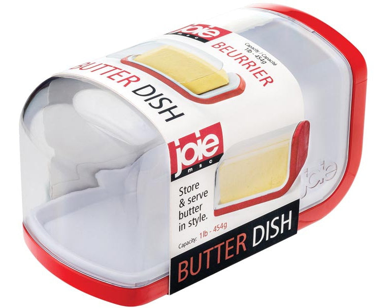 Joie Covered Plastic Butter Dish, 1-lb Butter Capacity, BPA Free I1