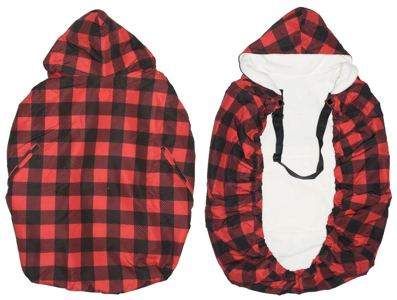 Jolly Jumper Snuggle Cover with Packable Hood, Buffalo Plaid Z7