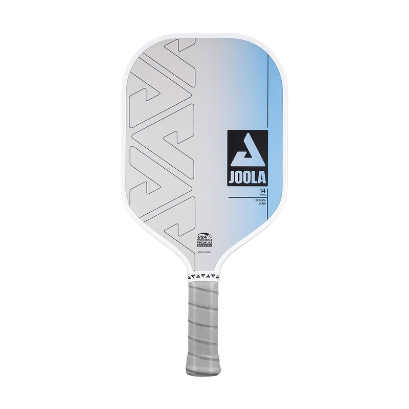 Joola Zone Hybrid Fibreglass & Carbon Fibre 14mm Pickleball Paddle with Feel-Tec Grip, USAPA Approved, White/Blue X8