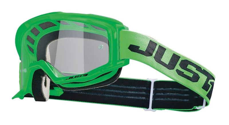 Just1 Vitro Powersports Anti-Fog Scratch-Resistant Goggles, Fluorescent Green B7