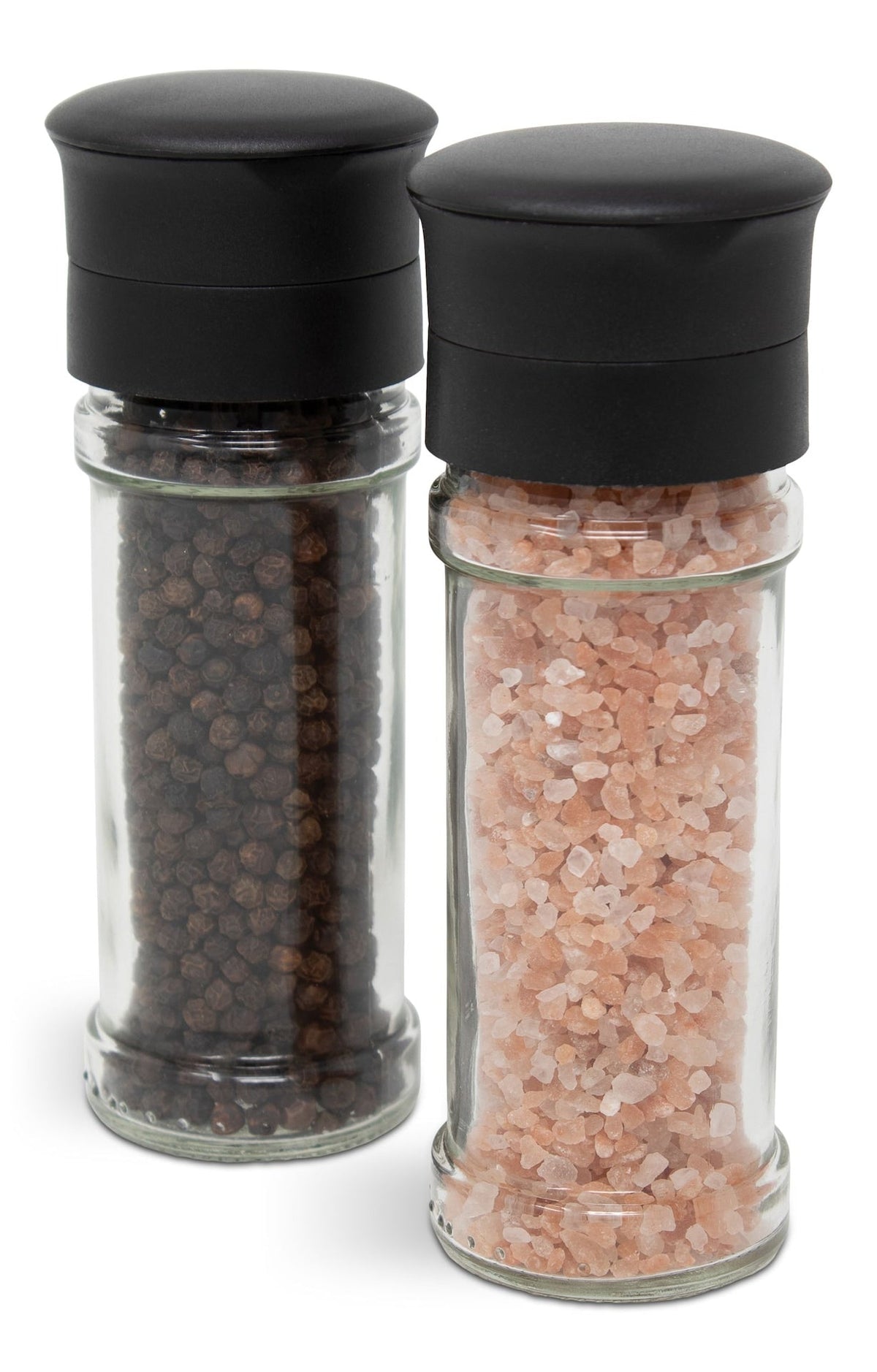 Kamenstein Glass Salt & Pepper Grinder Mill Set, Pre-Filled, 5.2-in, 2-pc