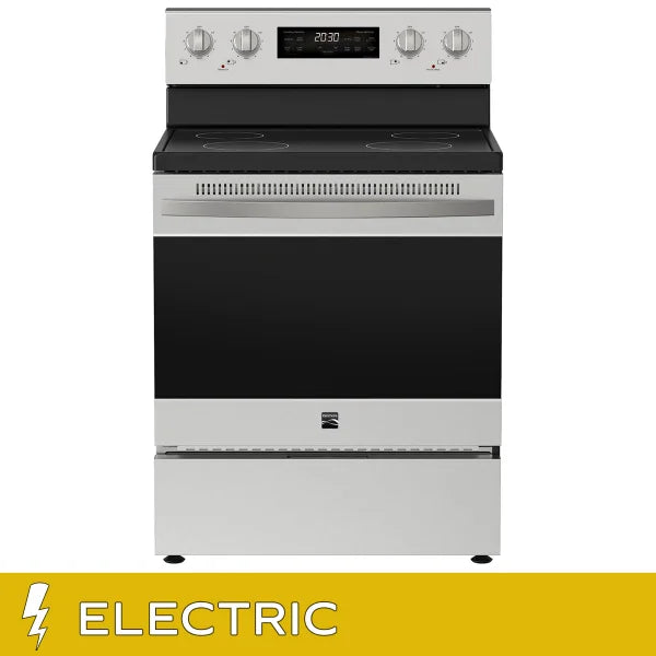 Kenmore 30 in. 5 cu ft. Stainless Steel Electric 4 Burner True Convection Range with Air Fry S8