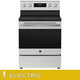 Kenmore 30 in. 5 cu ft. Stainless Steel Electric 4 Burner True Convection Range with Air Fry