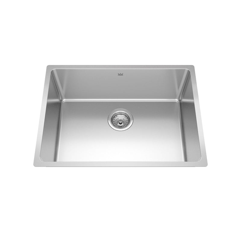 Kindred Brookmore Undermount Single Bowl Kitchen Sink, 24.6-in x 18.1-in x 9-in, Stainless Steel A8