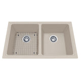 Kindred Mythos Kitchen Granite Undermount Double Sink, 31 9/16-in