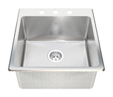 Kindred Steel Queen Dual Laundry Mount Single Sink,10-in deep