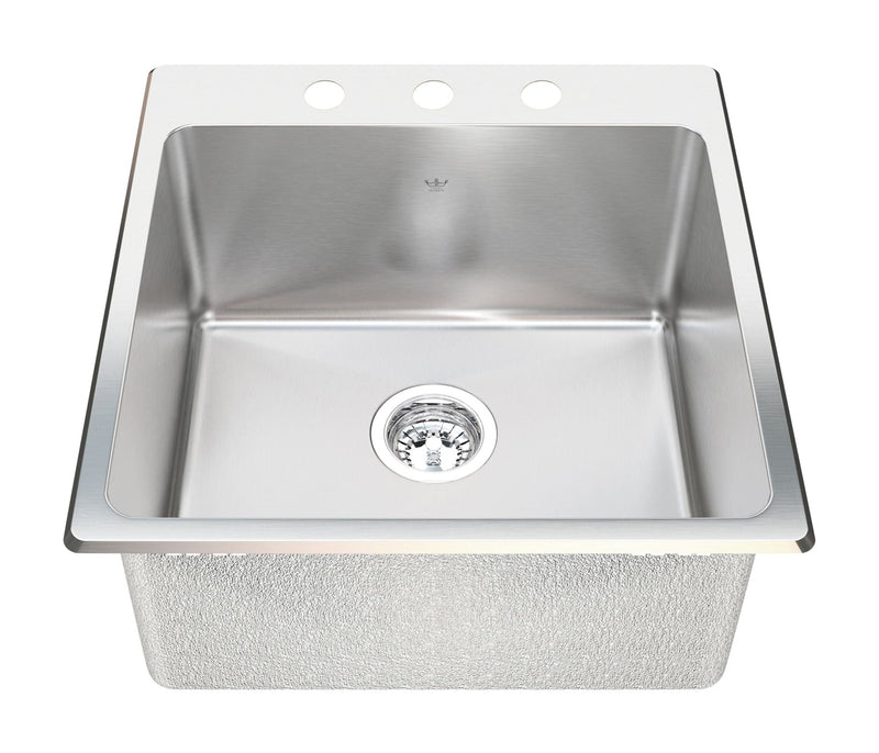 Kindred Steel Queen Dual Laundry Mount Single Sink,10-in deep Q5