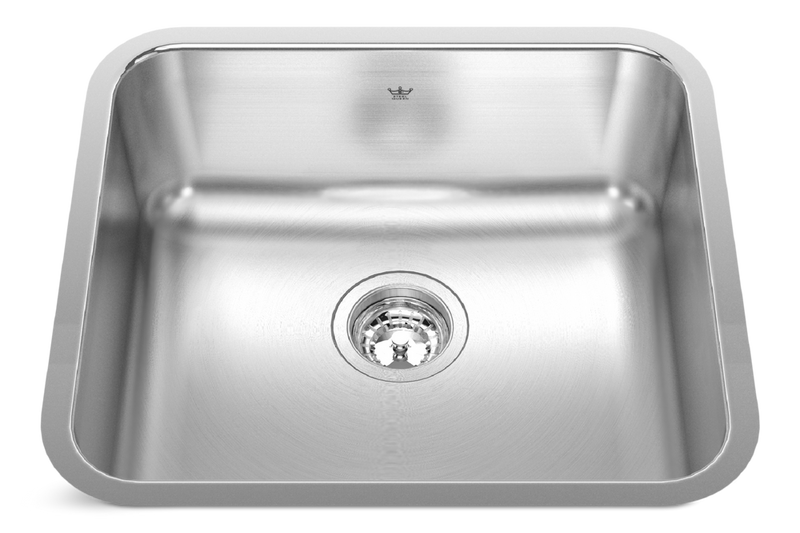 Kindred Steel Queen Undermount Single Bowl Kitchen Sink, 19.75-in x 17.75-in x 8-in, Stainless Steel P4
