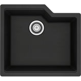 Kindred Urban Undermount Granite Single Bowl Kitchen Sink, 22.06-in x 19.69-in x 9.06-in, Onyx