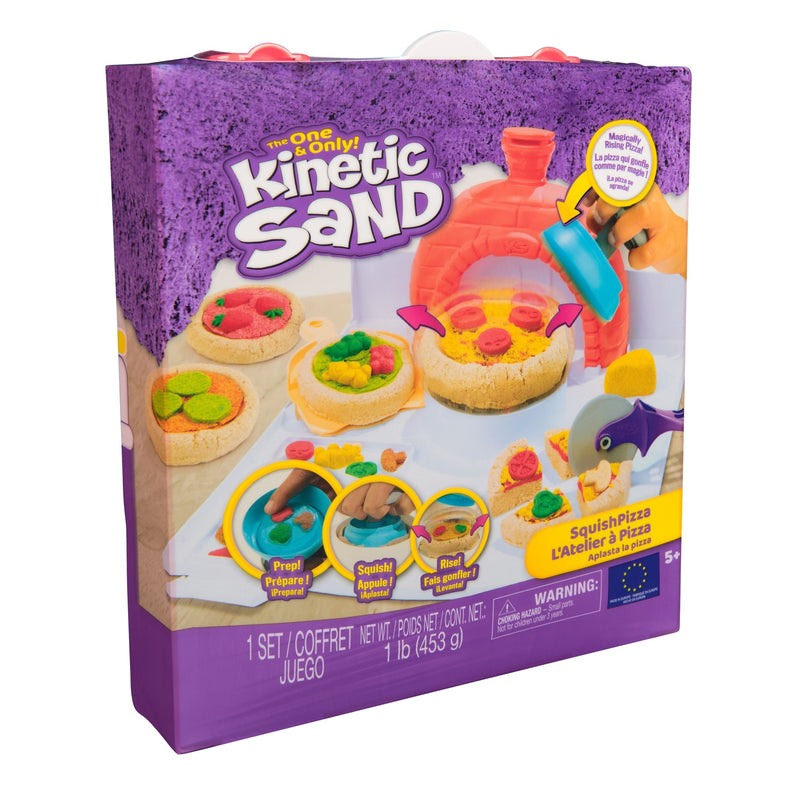 Kinetic Sand 4-Colour SquishPizza Set with Rising Action A7