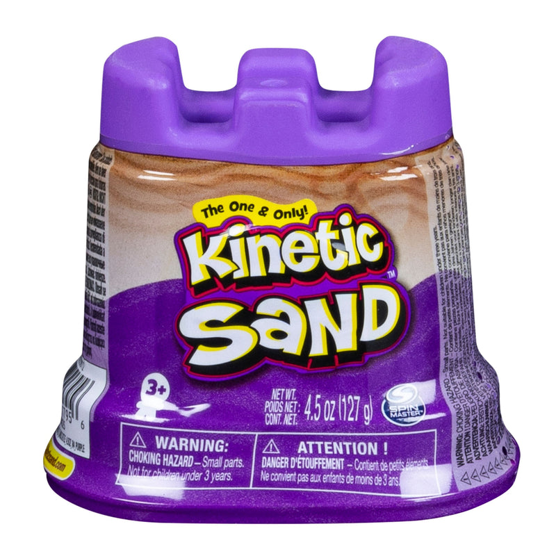 Kinetic Sand Kids Moldable Play Sand & Castle Container, 4.5-oz, Assorted Colours, Ages 3+ J9