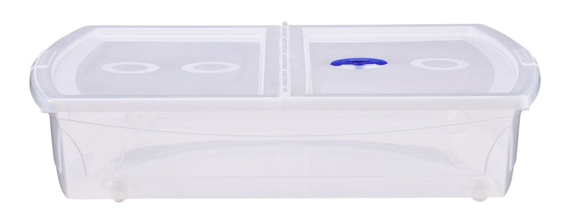 KIS Shallow Under-the-Bed Storage Tote with Wheels E6