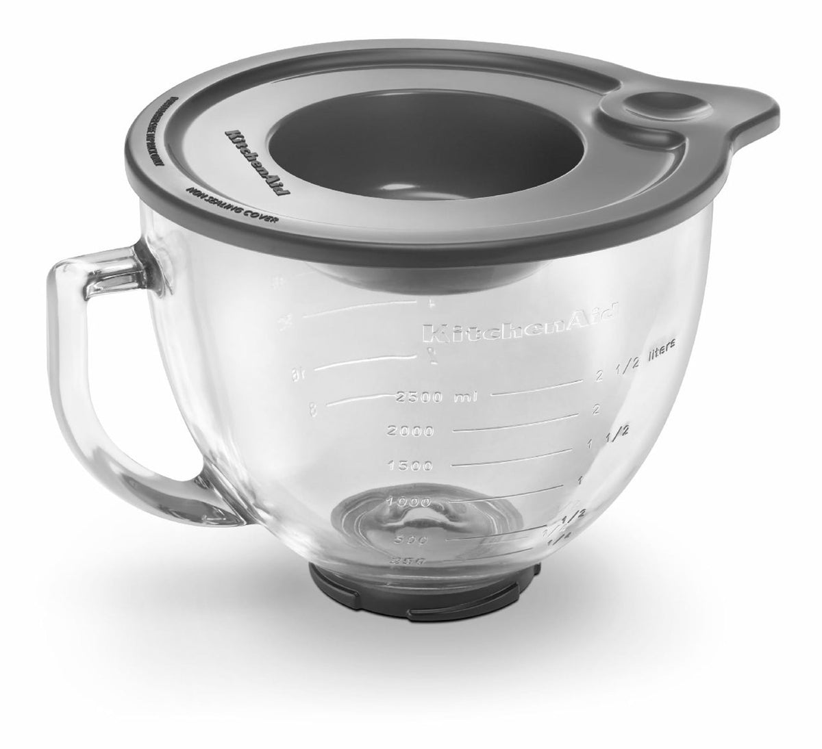 KitchenAid Artisan Tilt-Head Stand Mixer Bowl with Measurement Markings & Lid, 5qt