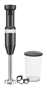 KitchenAid KHBV53BM Variable Speed Corded Hand Blender with Blending Jar, Black Matte