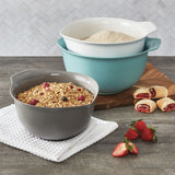 KitchenAid Plastic Mixing Bowl Set with Non-Slip Base, Assorted Sizes, 3-pc