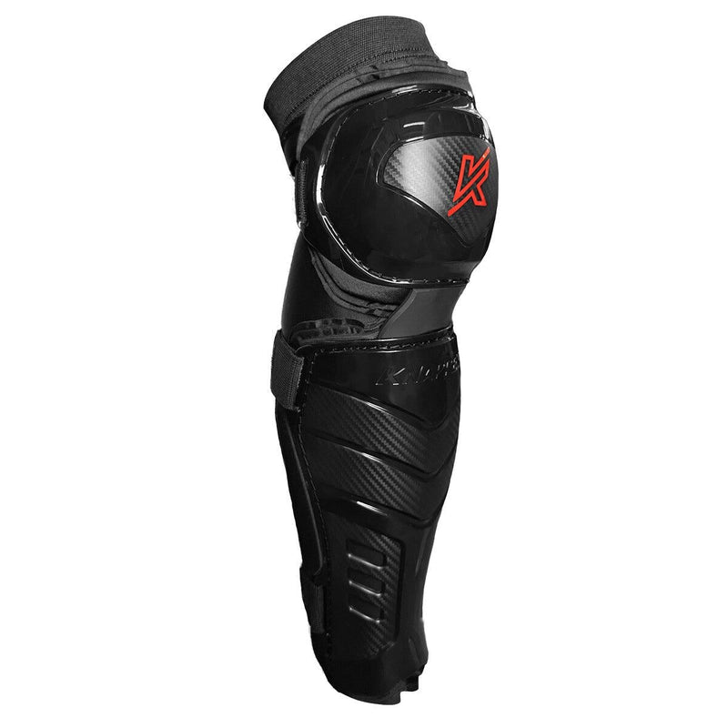 Knapper AK7 Dek Hockey Shin Guards, Black, Assorted Sizes K1