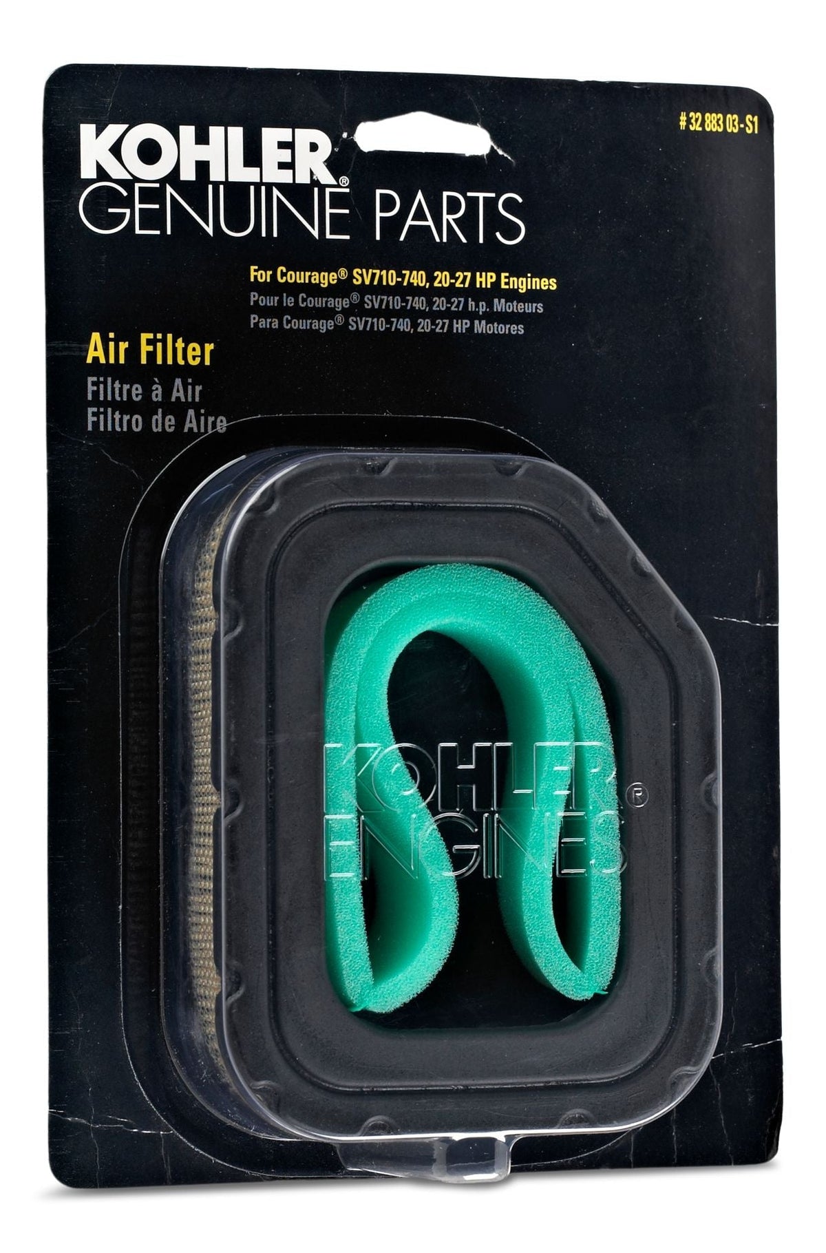 Kohler Lawn Tractor Replacement Air Filter, Pre-Cleaner for Twin Cylinder Engines