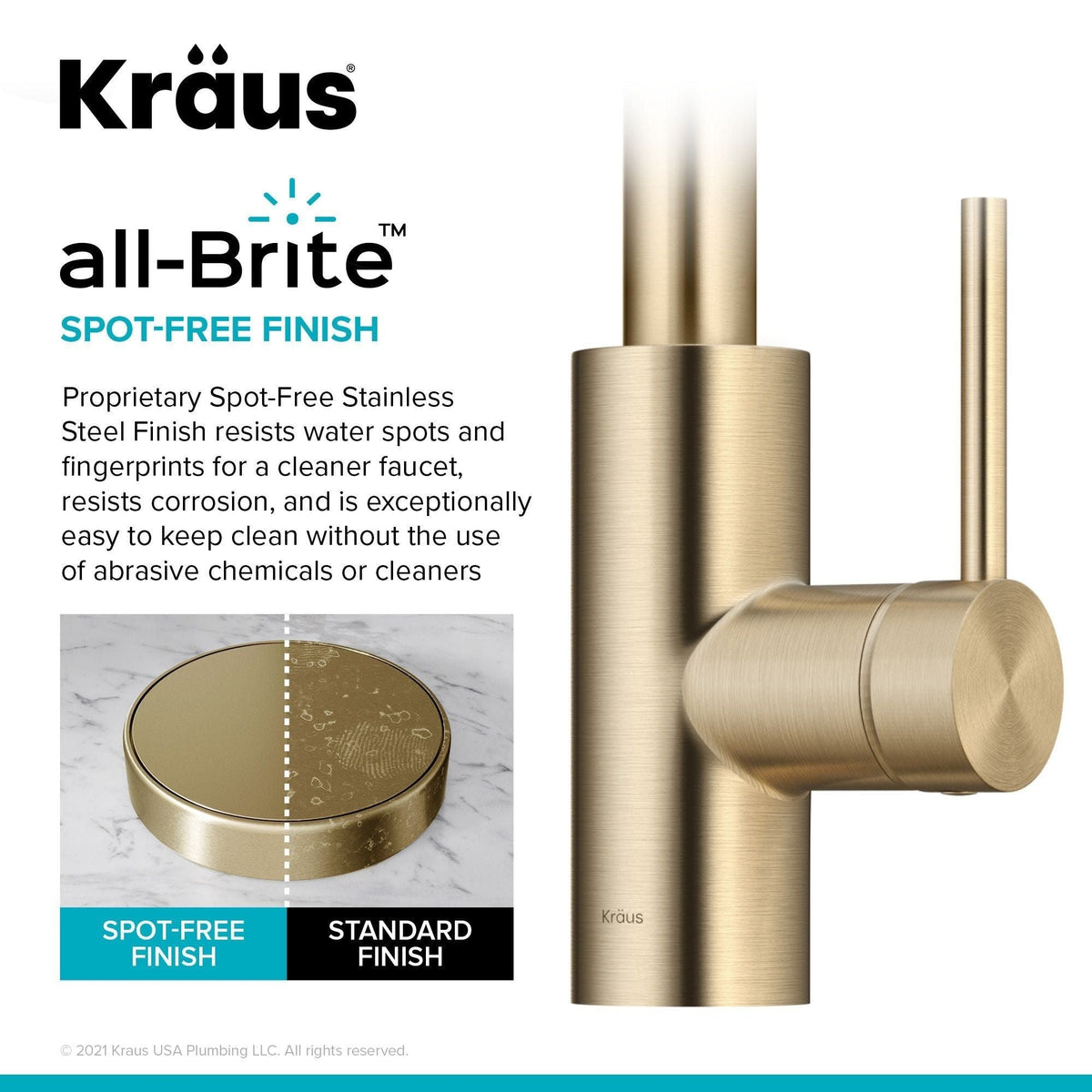 Kraus Oletto Pull-Down Single Handle Kitchen Faucet with QuickDock Top Mount Installation Assembly, Spot Free Antique Champagne Bronze