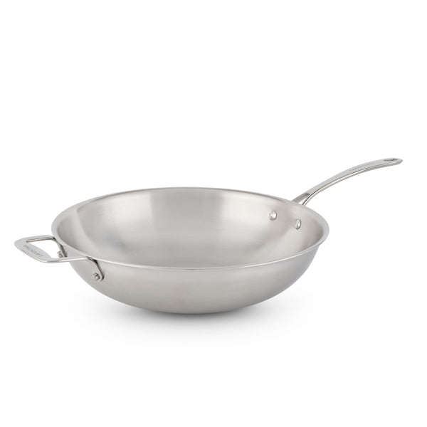 Lagostina 3-Ply Clad Commercial Wok Fry Pan, 32-cm W4