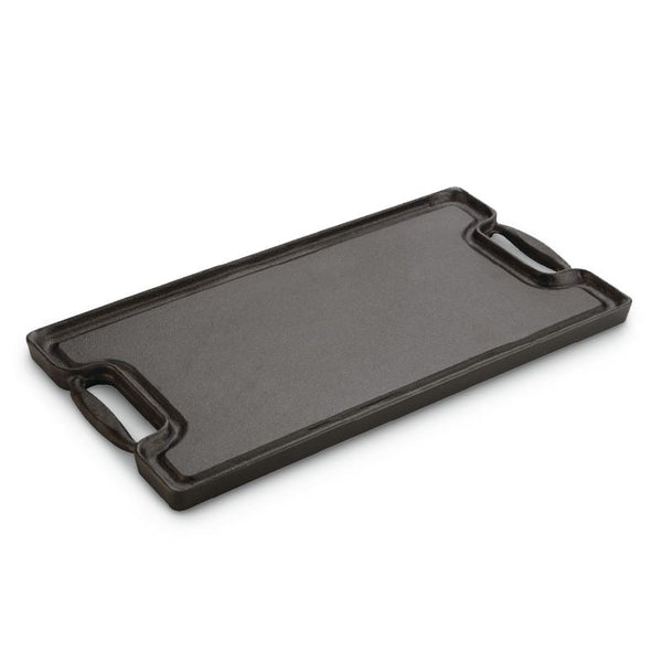 Lagostina Pre-Seasoned Cast Iron Reversible Grill, Oven & BBQ Safe, Black, 20-in x 10-in Z1