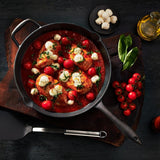 Lagostina Pre-Seasoned Cast Iron Skillet, Oven & Broiler Safe, Black, 10-in