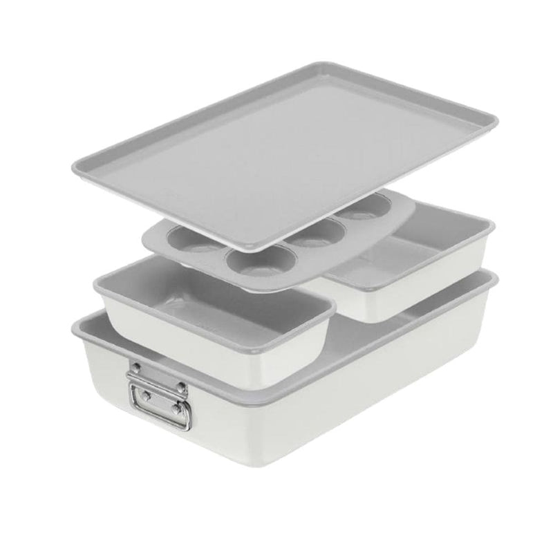 Lagostina Premium Stackable Cream Non-Stick Bakeware Set, 5-pc O1