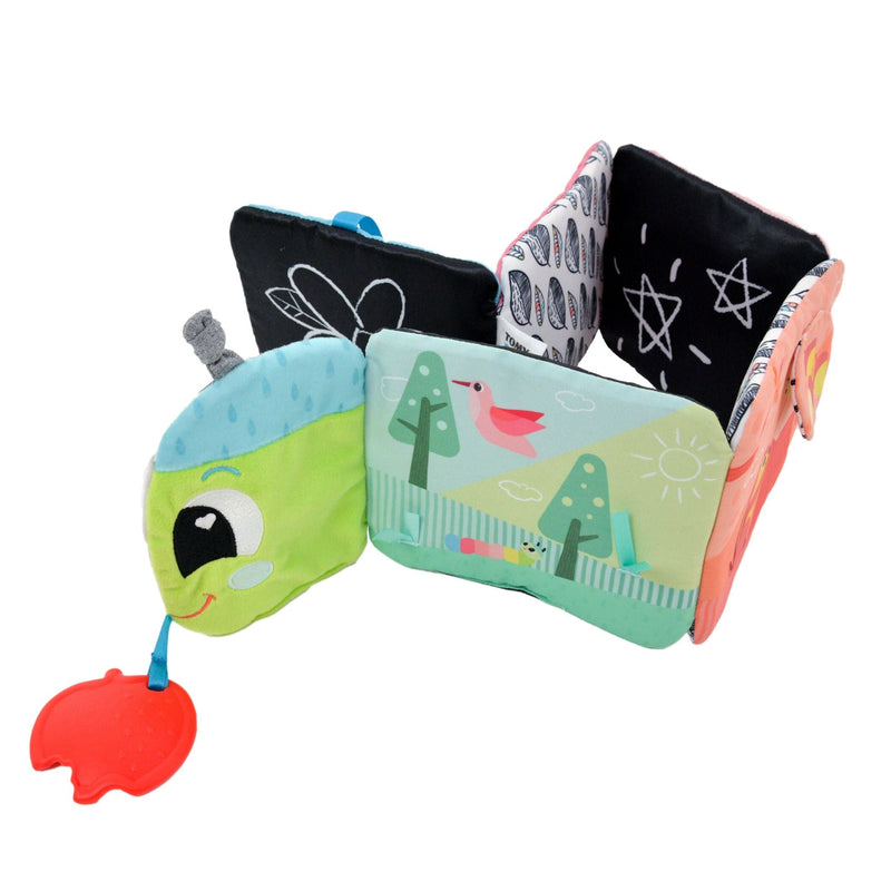 Lamaze Colourful Journey Caterpillar Soft Sensory Toy Book, Bilingual, Ages 6m+ C6