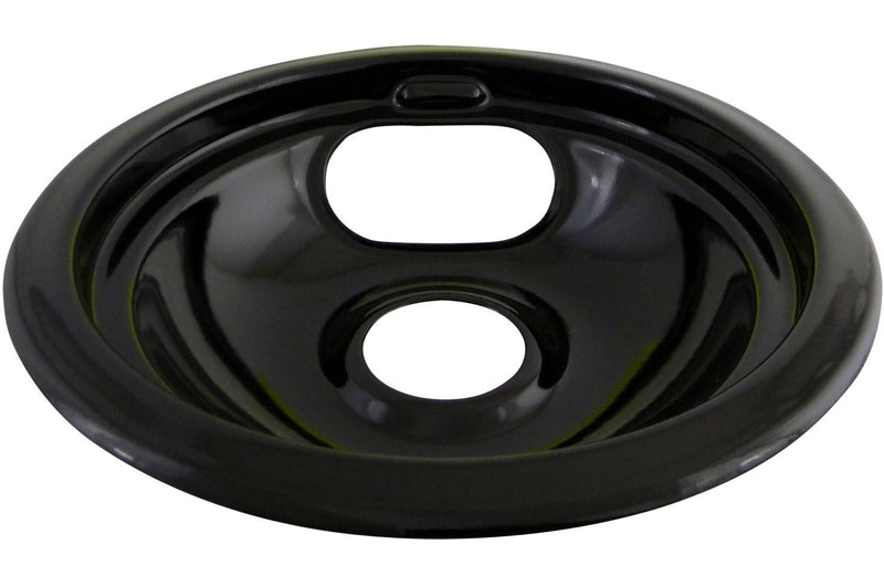 Laser 62244 Porcelain Stove Drip Pan with Trim Ring, Dishwasher Safe, Black, 8-in C4
