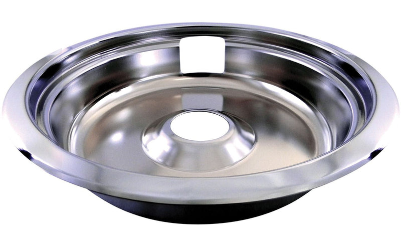 Laser 62470 Universal Stove Drip Pan with Trim Ring, Bright Chrome, 8-in G4