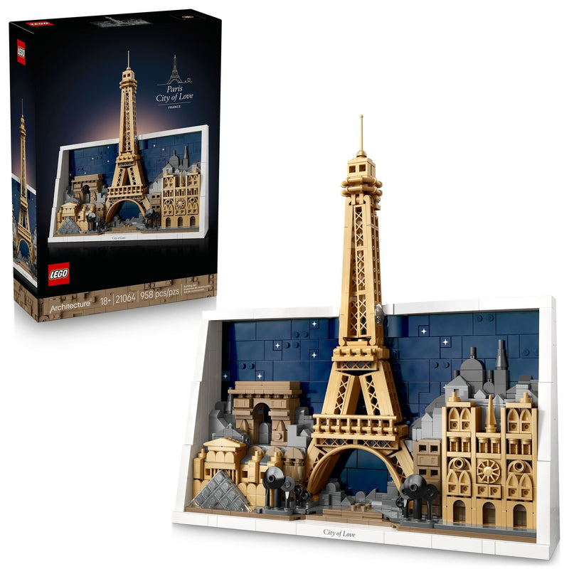 LEGO Architecture Landmarks Paris – City Of Love Building Set - 21064, 958-pcs, Ages 18+ A4
